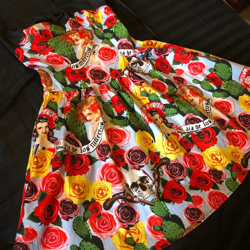 Rockabilly Hell Bunny Dia De Los Muertos dress